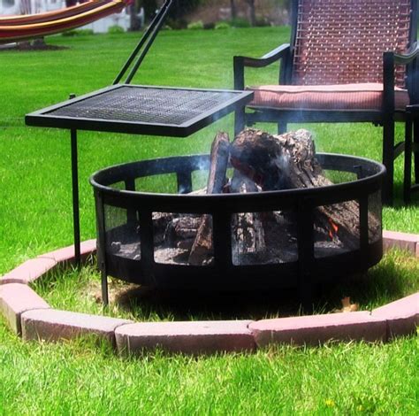 Sunnydaze Heavy Duty Adjustable Rectangle Cooking Grill Fire Pit