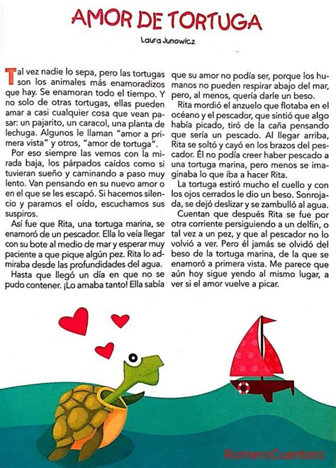 Cuento Amor De Tortuga Minicuentos para niños Cuentos para mi novia