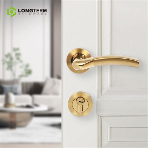 Interior Stainless Steel Round Rosettes Mortise Door Lock Lever Handle