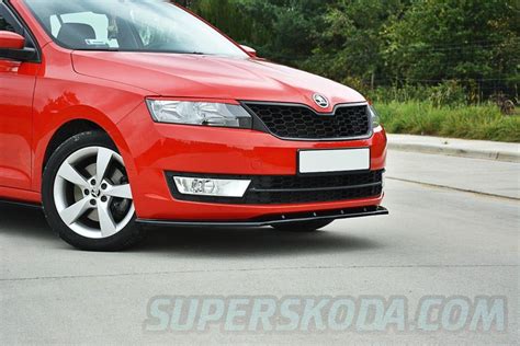 Rapid Front Bumper DTM Spoiler V2 GLOSSY BLACK SUPERSKODA