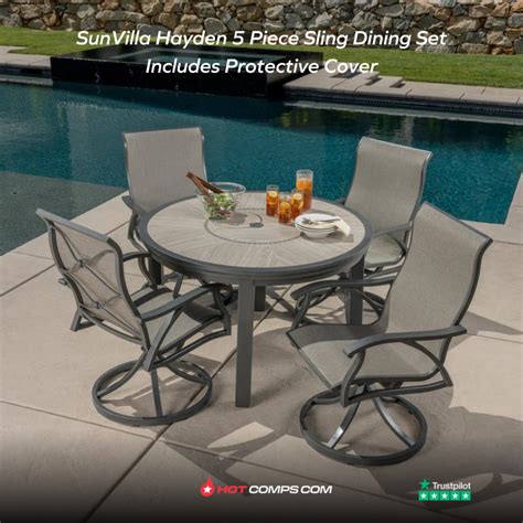 Th April Sunvilla Hayden Piece Sling Dining Set Cover