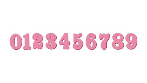 Premium Vector Pink Numbers From 0 To 9 Collection Of Colored Numbers