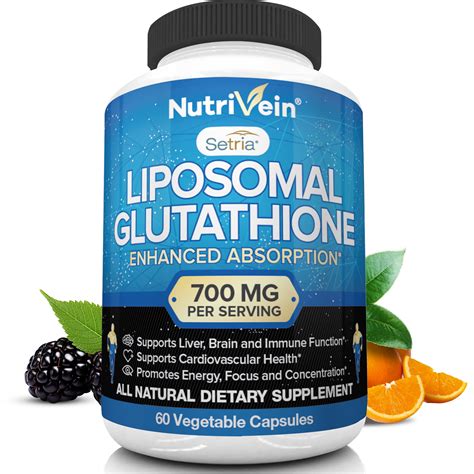 Nutrivein Liposomal Glutathione Setria 700mg 60 Capsules Pure