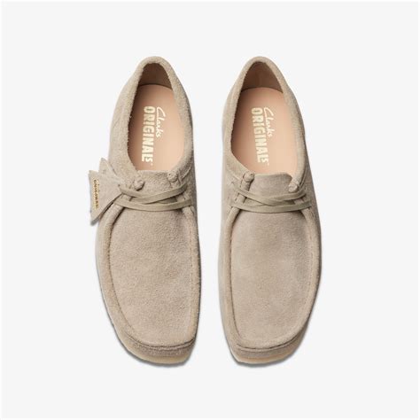 Mens Wallabee Pale Grey Suede Wallabee Clarks Ca