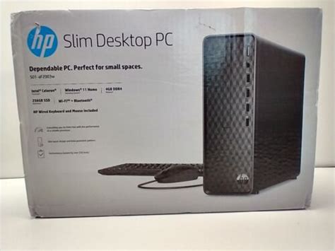 Hp S01 AF2003w Slim Desktop Intel Celeron 4GB RAM 256GB SSD Brand