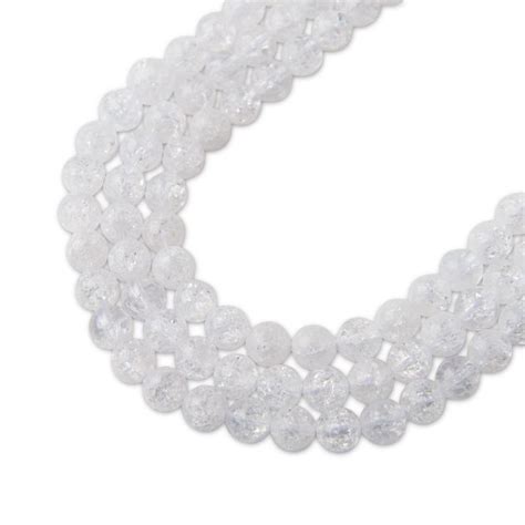 Clear Quartz Crackle Beads Mm Manumi Eu