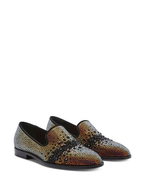 Giuseppe Zanotti Marthinique Crystal Embellished Loafers Farfetch