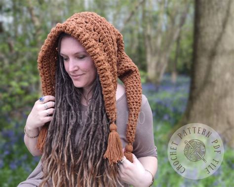 Elwyn Hood Crochet Pattern Pixiecore Hood Crochet Hat Etsy