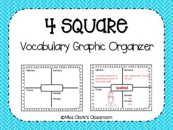 4 Square Vocabulary TPT