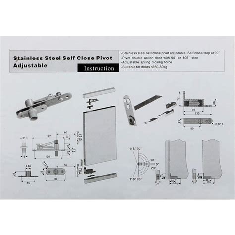 TamBee Self Closing Door Pivot Hinges Heavy Duty Hinges For Wood Doors