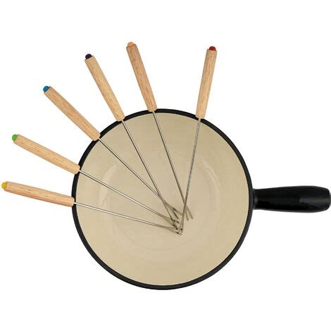 Bbq Toro Teiliges Gusseisen Fondue Set F R Personen L