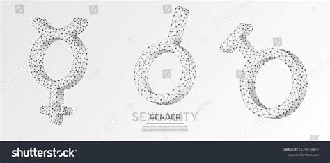 Neutrois Travesti Hermaphrodite Gender Symbol Set Stock Vector Royalty