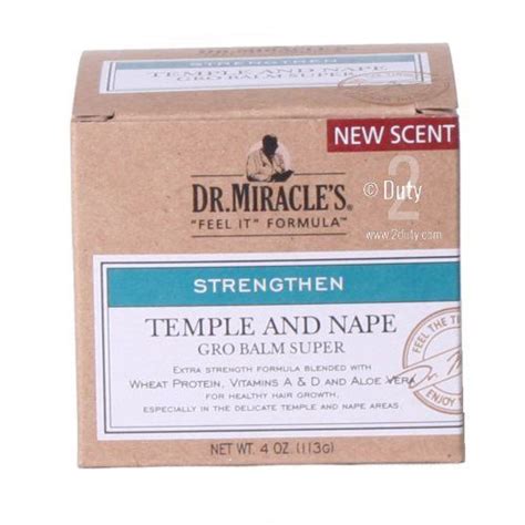 Dr Miracles Strengthen Temple And Nape Gro Balm Super Strength 4 Oz