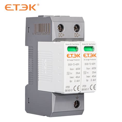 EKU5 Class T2 40kA DC SPD For Solar Photovoltaic PV System ETEK Electric