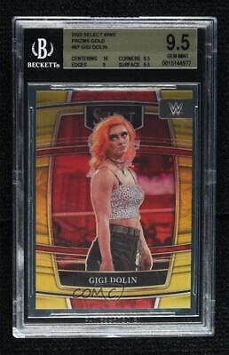 2022 Panini Select WWE Concourse Gold Prizm 1 10 Gigi Dolin 87 BGS 9 5