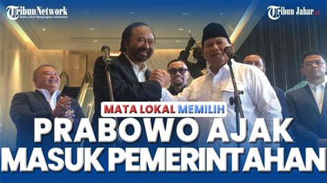 Prabowo Sebut Selalu Tawari Surya Paloh Masuk Pemerintahannya Ketum