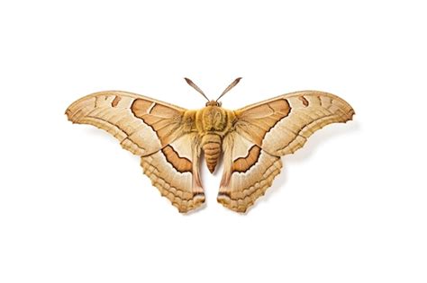 Brown Moth With Wings Spread Wide Premium Ai Generated Image