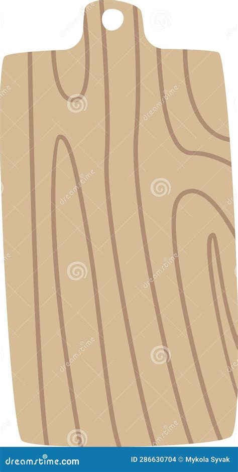 Wooden Cutting Board stock vector. Illustration of isolated - 286630704