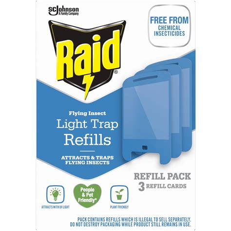 Raid Light Trap Plug In Refill For Flying Insects 3 Pack Woolworths