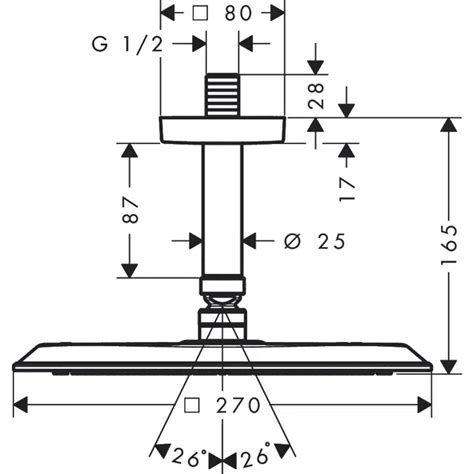 Bim Objects Free Download Axor Citterio C Overhead Shower 270270 1jet With Ceiling Connector