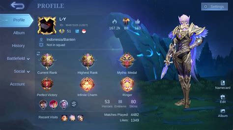 Mythic V Collector Gusion Saint Seiya Badang Mobile Legends Account