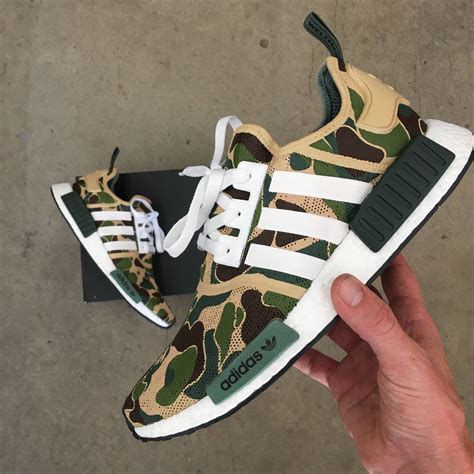 Bape Inspired Custom Hand Painted Adidas Nmd R1 With The Iconic Bape