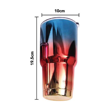 Rainbow Stainless Steel Tumbler Colourful Tall Mug Tmore