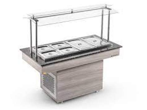 Mesa Buffet Refrigerada Cubas Marmol Refrimate Basan