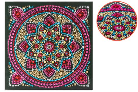 Broderie Diamant Mandala Carte X Cm Broderie Diamant Doigts