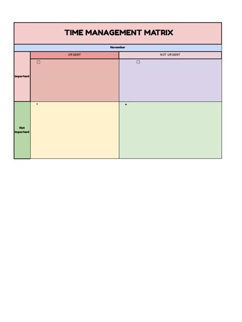 Time Management Matrix | PDF