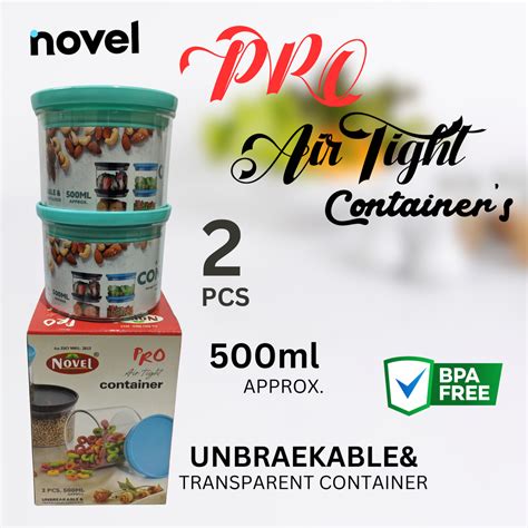 Airtight Kitchen Container Set Unbreakable And Transparent Set Of