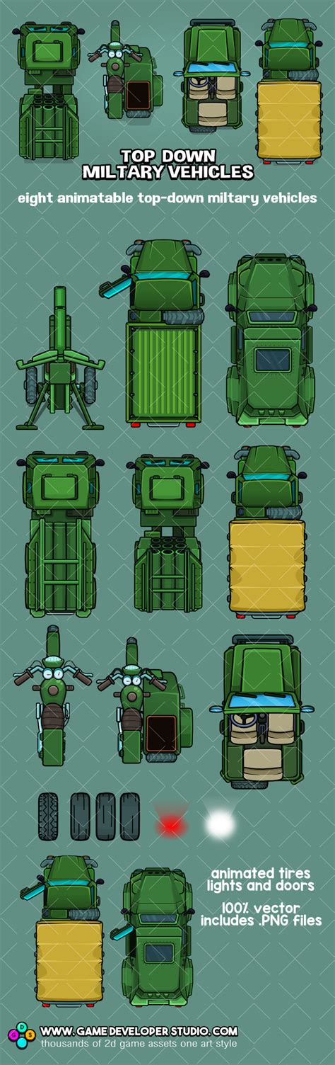 Top Down Military Sprites Pack Guns Soldiers By Avial