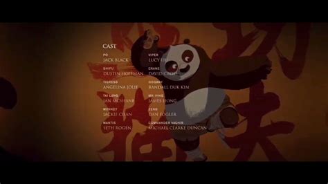 Kung Fu Panda 2008 End Credits Edited 2 Youtube