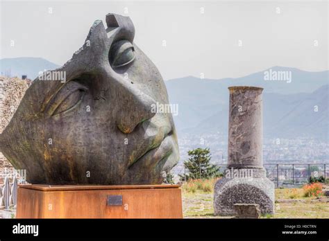 Giant Face Statue at Pompeii Italy Stock Photo - Alamy