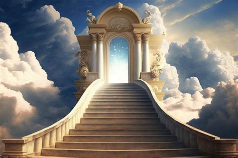 Stairway To Heaven In Glory Gates Of Paradise Meeting Ai Generative