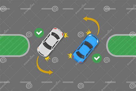 Safety Car Driving Tips And Traffic Regulation Rules Correct U Turn Position On The Road Left