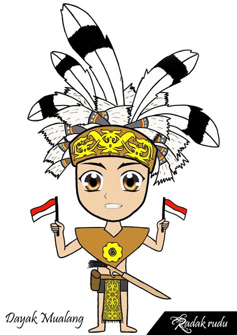 Konsep Terkini Gambar Dayak Kartun Yang Terbaru