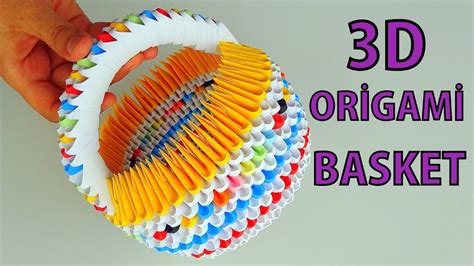 EN KOLAY 3D ORİGAMİ SEPET YAPIMI How To Make Easy 3D Origami Basket