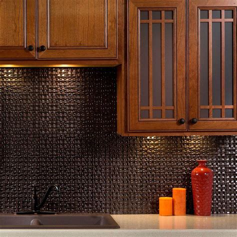 Fasade 24 in. x 18 in. Fleur de Lis PVC Decorative Tile Backsplash in ...