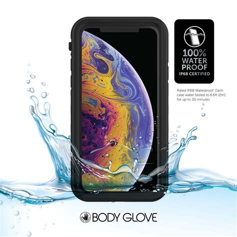 Body Glove Tidal Waterproof Phone Case For IPhone Xs Black Clear