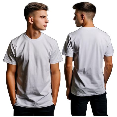 Jovem Bonito Vestindo Uma Camiseta Branca Casual Psd Premium