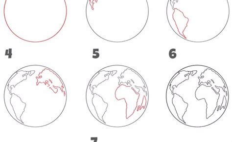 How To Draw The Earth Step By Step Drawing Lessons For Kids Earth ...