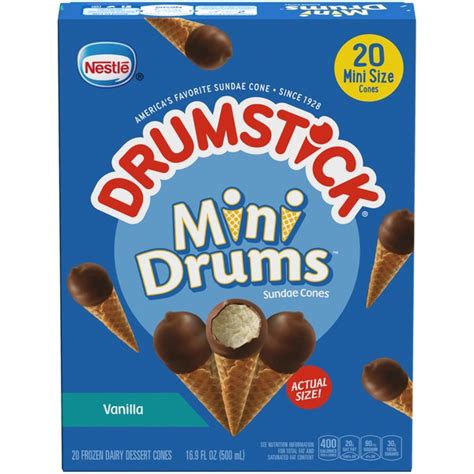 Drumstick MINI DRUMS Vanilla Simply Dipped Mini Ice Cream Cones (16.9 fl oz) from Andronico's ...