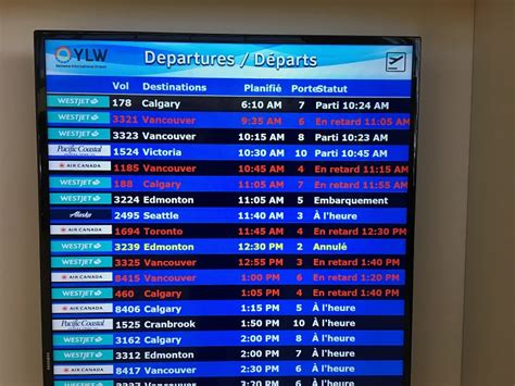 Flight delays, cancellations at Kelowna International Airport ...