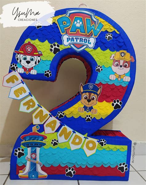 Pi Ata N Mero Paw Patrol Pi Atas Faciles Decoracion Fiesta Paw