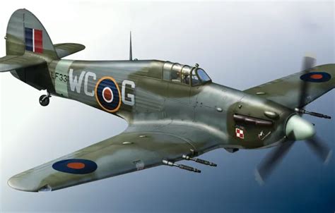 Wallpaper Uk Royal Air Force Hurricane Mkiic Hawker Hurricane Mk