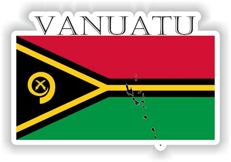 Vanuatu Sticker Flag Mf For Laptop Book Fridge Guitar Motorcycle Helmet