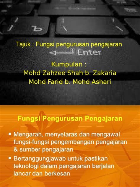 PDF FUNGSI PENGURUSAN PENGAJARAN DOKUMEN TIPS