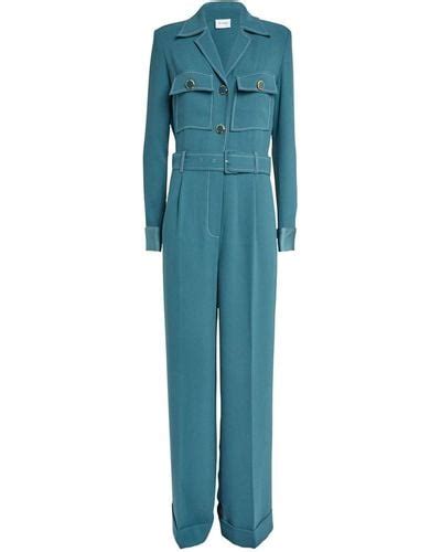 Blue St John Jumpsuits And Rompers For Women Lyst