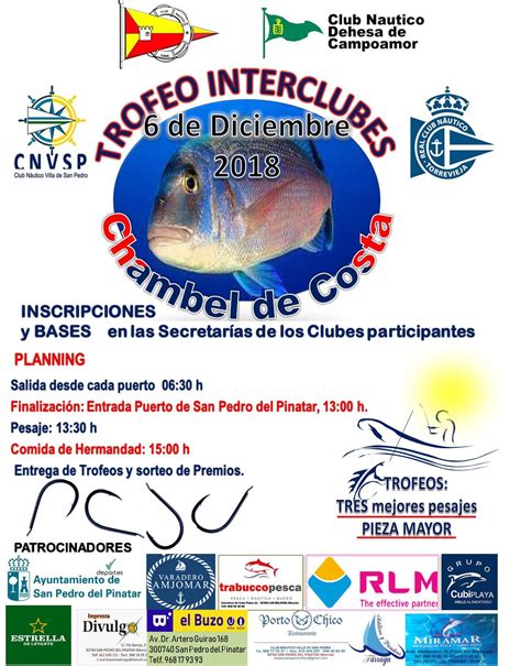 Concurso De Pesca Interclubes Cnvsp Club N Utico Villa De San Pedro